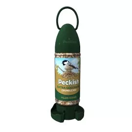 Peckish Extra Goodness Crumble Mix ready to use filled feeder in packaging