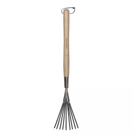 Stainless Steel Border Hand Shrub Rake out of pack